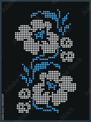 Repeated beaded floral ornament in traditional Poltava region ukrainian pattern on black background