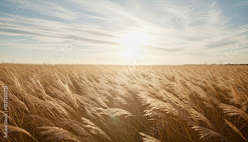 Sunset Grass Silhouette Nature Warm Golden Landscape