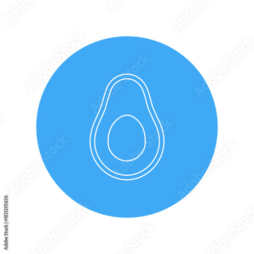 Halved Avocado Fruit Icon