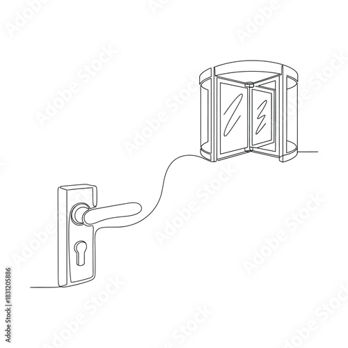 Minimalistic door elements design