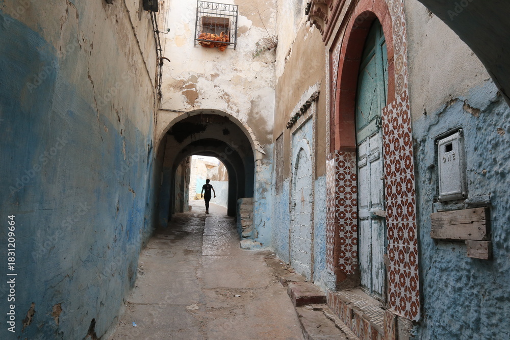 Fototapeta premium Old Medina Alley in Safi, Morocco 
