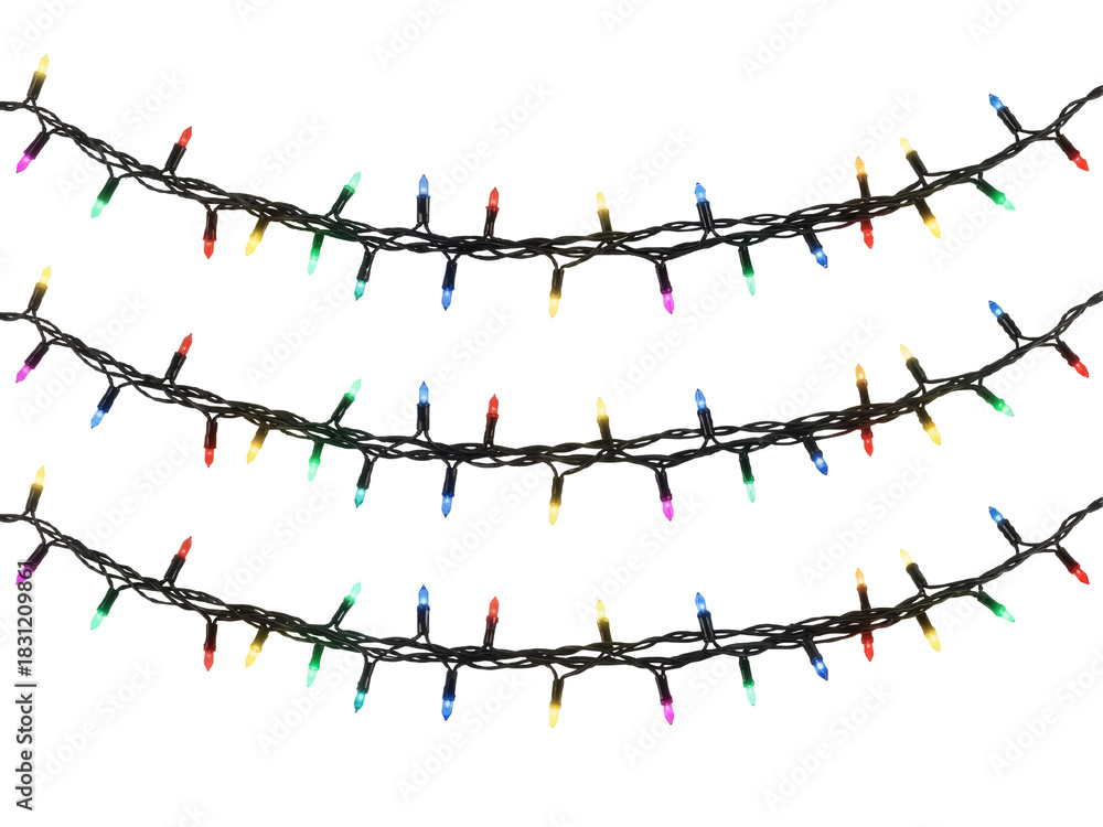 custom made wallpaper toronto digitalFestive Rainbow String Lights – Colorful Holiday Glow in Classic Design

