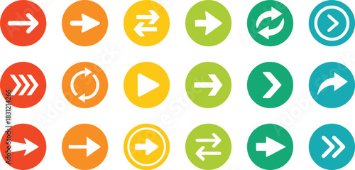 arrow, direction, navigation, pointer, symbol, icon, right arrow, left arrow, circular arrow, play button, forward, back, next, previous, refresh, repeat, move, transport, movement, signal, choice, se