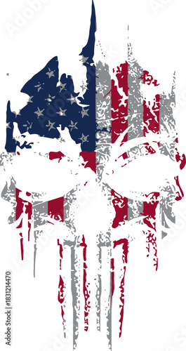 USA Skull SVG,Us Patriotic Skull SVG ,USA Flag Skull  SVG