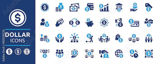 illustration, transactions., dollar, abstract, growth, payment, transaction, banking, flat, coin, representing, various, business, budget, income, blue, coins, credit, symbol, wallets, keywords:, [con