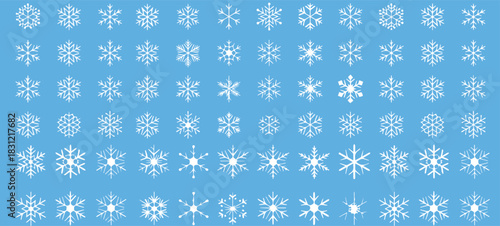 Delicate snowflakes on a light blue background bring a cool, wintery feel perfect for seasonal projects and holiday promotions