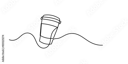 Doodle cup line abstract pro.Continuous line drawing coffee cup. Hot drinks concept. Vector illustration, Coffee cup continuous line sketch tea icon cafe sketch drink single art outline mug logo food.