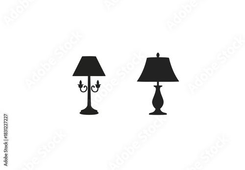 Modern logo design featuring simple geometric desk lamp shapes for itza global