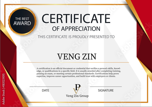 Name Card, Certification