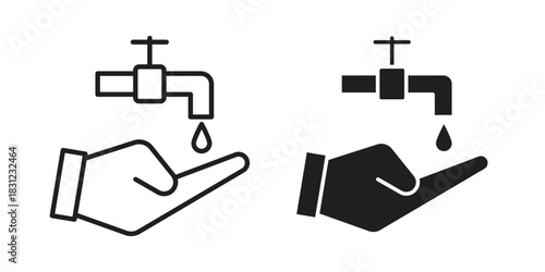 Ablution icon. vector symbol logo illustration line editable stroke flat design style isolated on white
