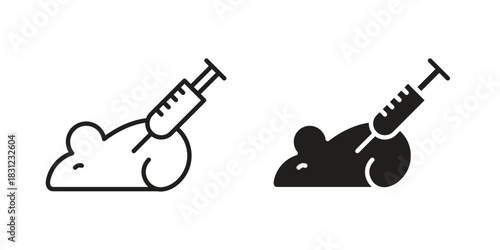 Animal testing icon. vector symbol logo illustration line editable stroke flat design style isolated on white