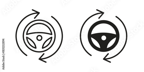 Autopilot icon. vector symbol logo illustration line editable stroke flat design style isolated on white