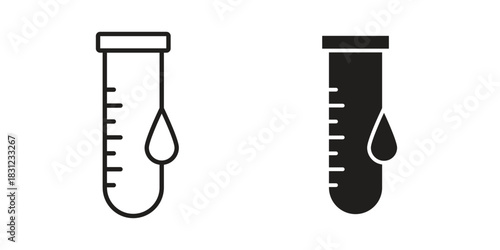 Blood sample icon. vector symbol logo illustration line editable stroke flat design style isolated on white