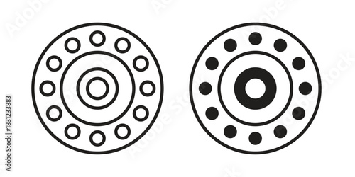 Car bearing icon. vector symbol logo illustration line editable stroke flat design style isolated on white