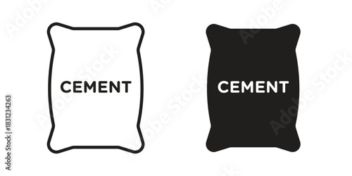 Cement icon. vector symbol logo illustration line editable stroke flat design style isolated on white