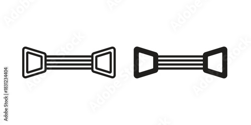 Chest expander icon. vector symbol logo illustration line editable stroke flat design style isolated on white