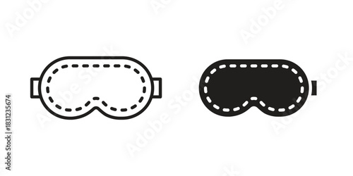 Eye mask icon. vector symbol logo illustration line editable stroke flat design style isolated on white