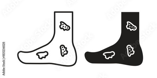 Gangrene icon. vector symbol logo illustration line editable stroke flat design style isolated on white