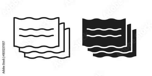 Lasagne icon. vector symbol logo illustration line editable stroke flat design style isolated on white