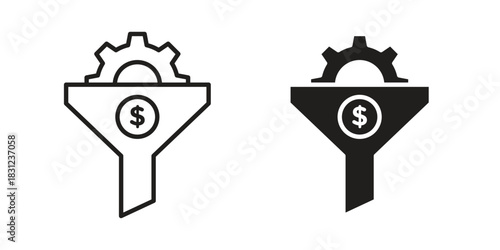 Lead generation icon. vector symbol logo illustration line editable stroke flat design style isolated on white