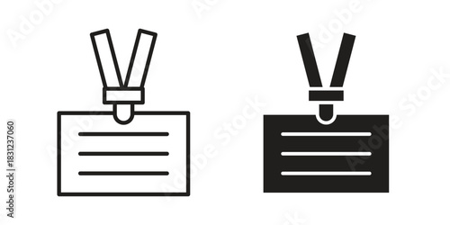 Lanyard icon. vector symbol logo illustration line editable stroke flat design style isolated on white