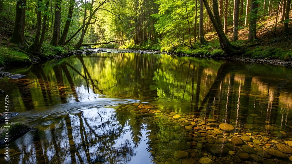 Fototapeta premium river in the forest