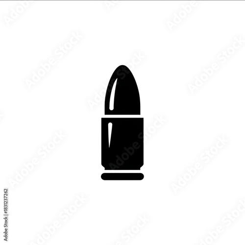 simple black icon for a bullet.