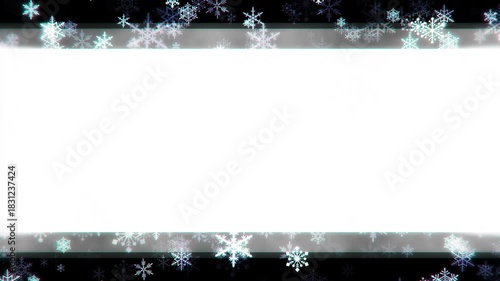 Sparkling snowflake loop background material	
