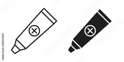 Ointment icon. vector symbol logo illustration line editable stroke flat design style isolated on white