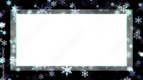 Sparkling snowflake loop background material	
