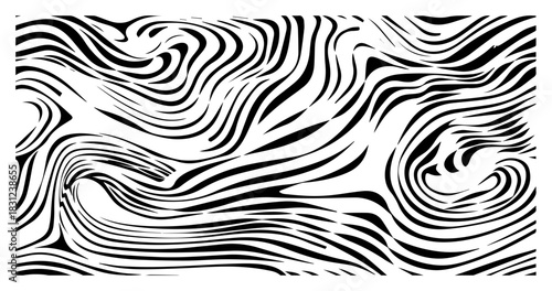 Abstract wavy lines texture background, fluid motion or wood grain pattern vector illustration
