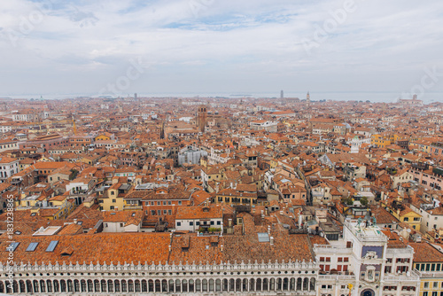 Venice Italy rooftops cityscape aerial view