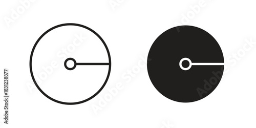 Radius icon. vector symbol logo illustration line editable stroke flat design style isolated on white