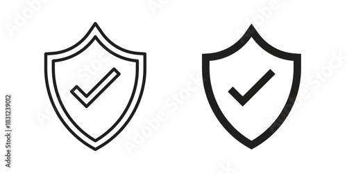 Reliable icon. vector symbol logo illustration line editable stroke flat design style isolated on white