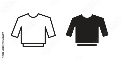 Sweatshirt icon. vector symbol logo illustration line editable stroke flat design style isolated on white