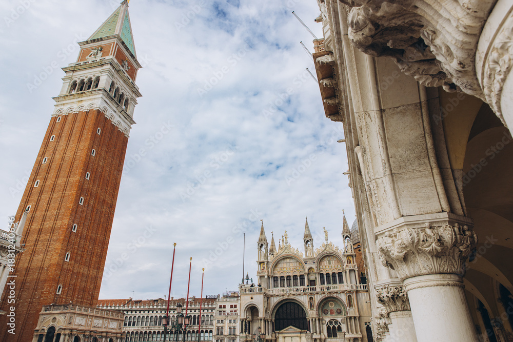 Fototapeta premium Saint Mark's Campanile and Doge's Palace in Venice