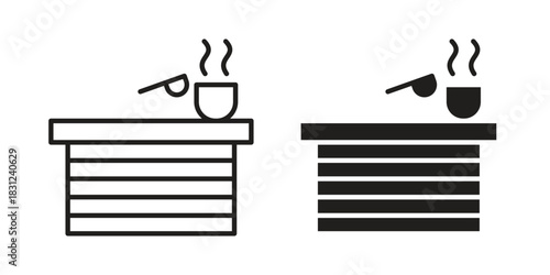 Turkish bath icon. vector symbol logo illustration line editable stroke flat design style isolated on white