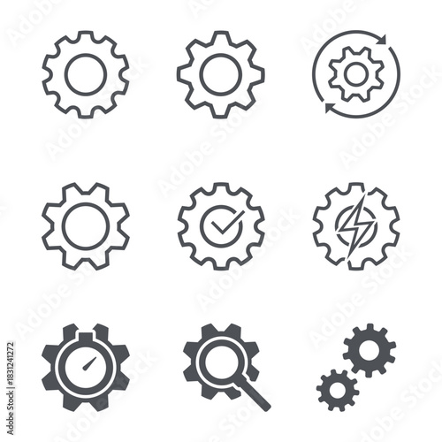 Gears Icon Set
