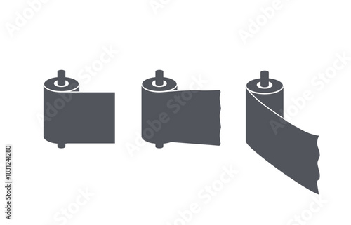 Rolls of Paper/Film Unwinding on Spool