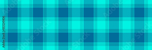 Pano fabric check seamless, fall tartan plaid background. Print pattern vector textile texture in bright and cyan colors.