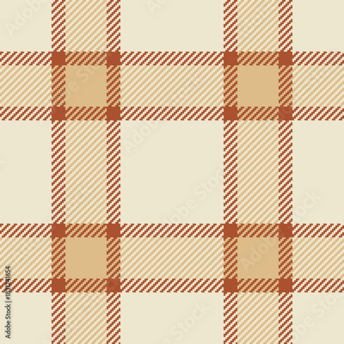 Conceptual vector tartan texture, nobility background textile seamless. Golf plaid fabric pattern check in light and burly wood colors.