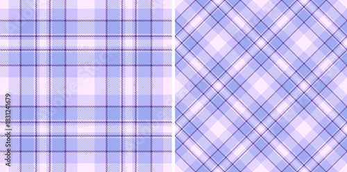 Check background seamless of textile vector fabric with a plaid tartan pattern texture. Set in sky colors. Latest trends in modern everyday fashion prints.