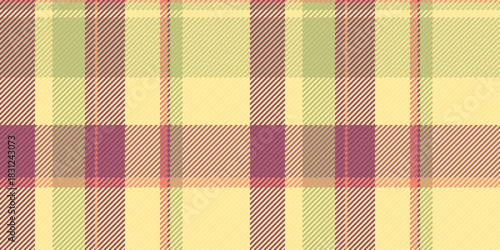Celtic tartan plaid vector, repeatable patterns texture fabric textile. Girl check pattern background seamless in yellow and red colors.