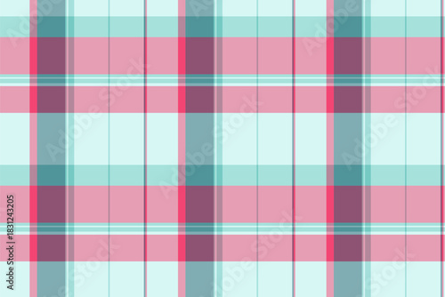 T-shirt plaid texture seamless, messy check background tartan. Rag fabric vector textile pattern in light and red colors.