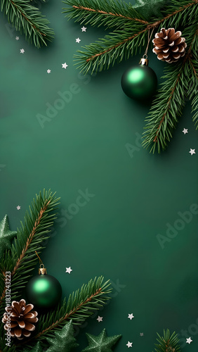 Smooth Solid Green Christmas Background
