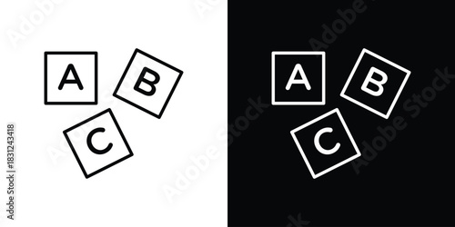 Baby ABC cubes icon In Trendy Design Vector Eps 10