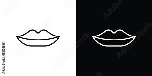 Big lips icon In Trendy Design Vector Eps 10