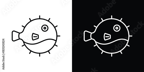 Blowfish icon In Trendy Design Vector Eps 10
