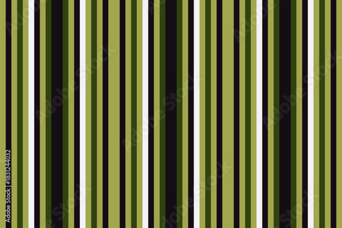 Eerry textile pattern background, mexican texture lines vector. Wcrapbook stripe fabric seamless vertical in lime and black colors.