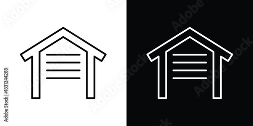 Car garage icon In Trendy Design Vector Eps 10